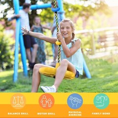 ASTM Approved Kids Climbing Rope Swing with Easy Installation & Accessories