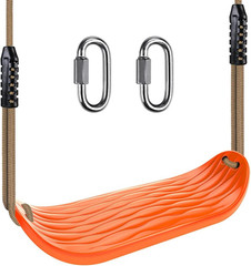 Non-Slip Swing Seat with Adjustable Rope and Carabiners – Heavy Duty Playground
