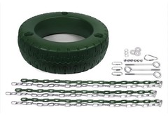 Swingset Tire Swing Green For Home Backyard 360 Swivel Tire Swing