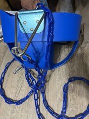 Blue Plastic Toddler Bucket Swing Seat with Chains for Ages 1-4 Years