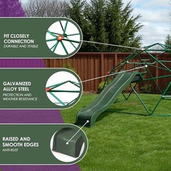 Phobos Climbing Dome with 6FT Slide – Toddler Jungle Gym, Monkey 6ft Slide