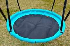 2 Person UFO Swing Set Kids Toddlers Outdoor Yard Fun Play Sturdy Safe Equipment