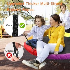 40″ Saucer Tree Swing for Kids – 500Lb Weight Capacity, Waterproof Six Colours
