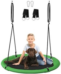 40 Inch Diameter Saucer Tree Swing Set for Kids & Adults, Adjustable Round 40″