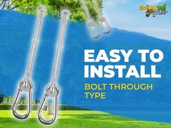 SWING SET STUFF INC. 3/8″ X 6″ SWING HANGER WITH SPRING CLIP equipment fun 0270
