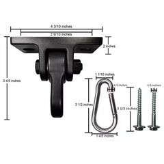 5000 Lb. Capacity Heavy Duty Swing Hangers with Screws Bolts for Playground Porc