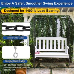 Heavy Duty Y Hanging Chain Kit (2 Pack), 7.2ft Length, 1400 lbs Load, Rustpro…