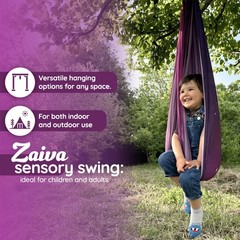 Sensory Swing for Kids Indoor Outdoor – (Hardware Included) 360° rotating D