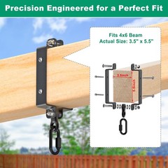 Heavy Duty Swing Hangers, 800lb Capacity Swing Set Accessories for 4×6 Wood