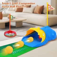 Toddler Golf Set with Bag, 3-8 Kids Set with Automatic Ball Return, Mat, LED…