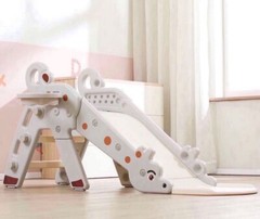 Topbuy Kids Giraffe Slide Baby Play Climber Slide Set W/ Basketball Hoop Yellow