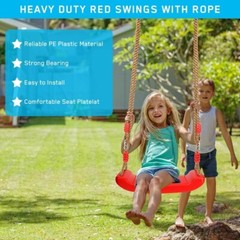 Swing Set Children Swing Plastic Swings with Easy Install Adjustable Rope Safe