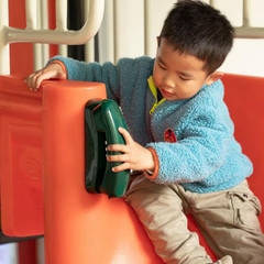 Plastic Kids Outdoor Gym Playground Playhouse Toy Phone Set, Green Swing Set Acc
