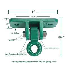 Heavy Duty Swing Hanger Set 10000 lb Capacity for Indoor Outdoor Green 4pcs