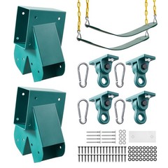 VEVOR Swing Set Brackets Heavy-Duty A-frame Hardware 2 Brackets Seats 4 Hangers