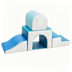 Foam Climbing Blocks for Toddlers: with a Tunnel – 4 PCS Foam Blocks – Modern