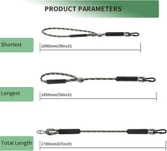 Heavy Duty Tree Swing Rope Set 5.6ft Green Adjustable Hammock Straps