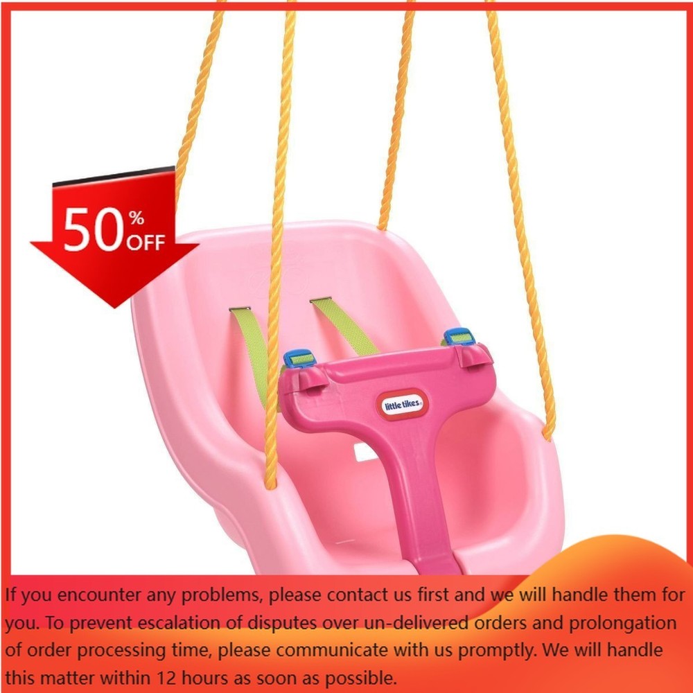 Little Tikes 2-in-1 Snug n Secure Toddler/Bucket Swing – Pink