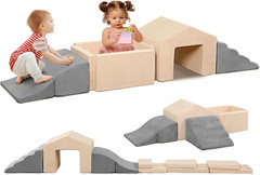 Foam Climbing Toys for Toddlers, 6PCS Climb and Crawl Activity Playset, Soft Foa