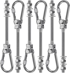 6Pcs Heavy Duty Swing Hangers 1500LB Capacity Stainless Steel Swing Set Hooks