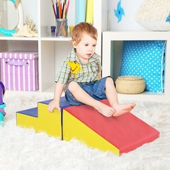 Multi-Color Foam Play Set 2 Pcs 19.75×19.75×9.75 in Toddler Climbing Toys