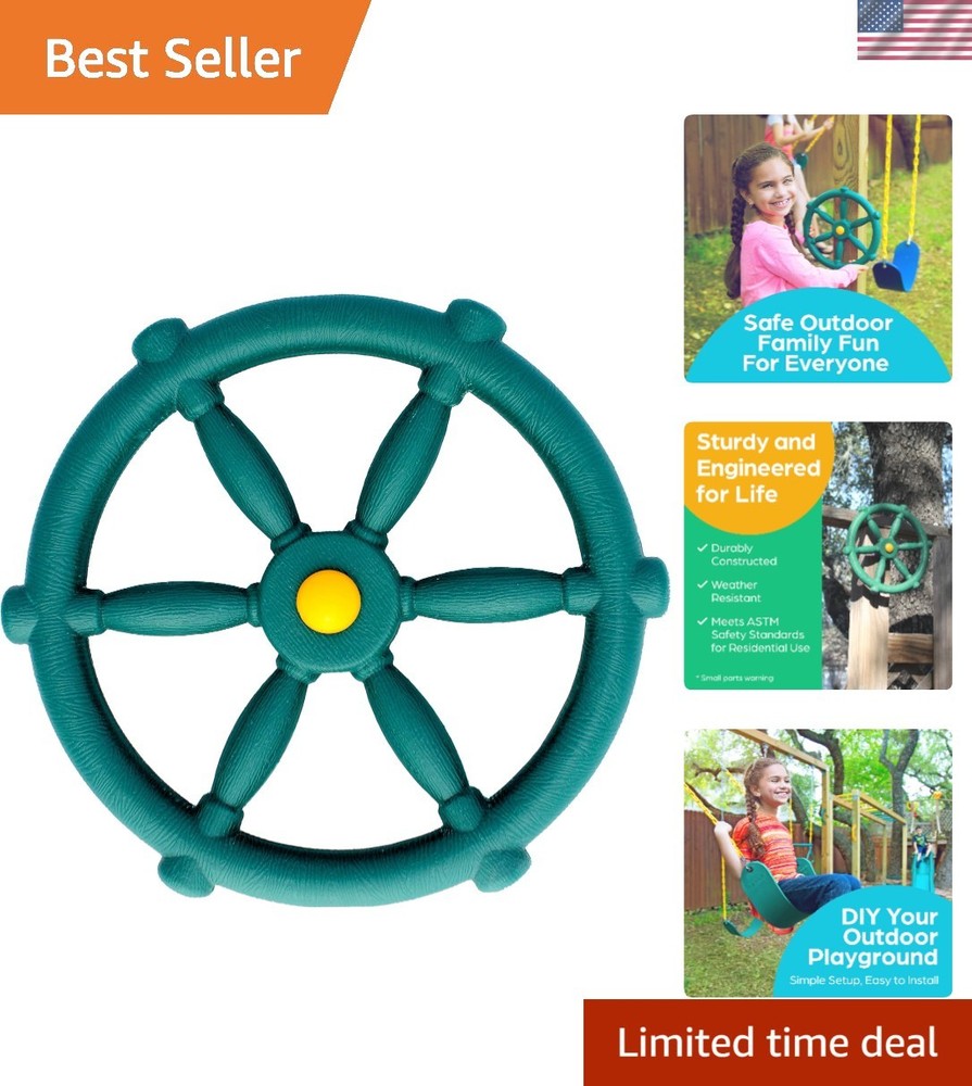 Playground Accessories – Pirate Ship Wheel for Kids Outdoor Playhouse, Treeho…