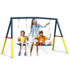 Color Swing Set for Backyard,Swing Heavy Duty 440lbs Metal Outdoor Swing Stand