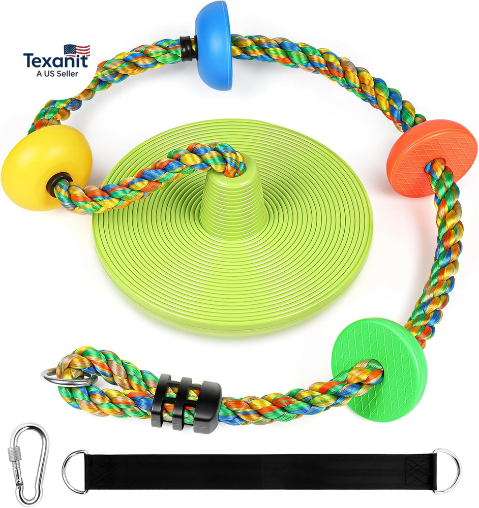 Tree Swing Climbing Rope, Heavy Duty Swings Seat Replacement for Kids Disc Rope