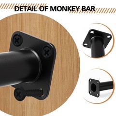 6 Pcs 16.5″ Black Outdoor Monkey Bars for Playground|