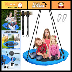 40″ Saucer Tree Swing 700lb Capacity for Kids & Adults, Waterproof Oxford, Steel
