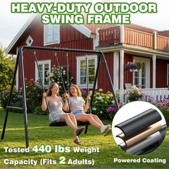 Heavy Duty Porch Swing Stand – Adjustable Height Metal A-Frame Swing Stand Ho…
