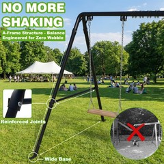 Heavy Duty Porch Swing Stand – Adjustable Height Metal A-Frame Swing Stand Ho…