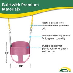 Heavy-Duty High Back Full Bucket Toddler Swing Seat | Coated Chains Fully Ass…