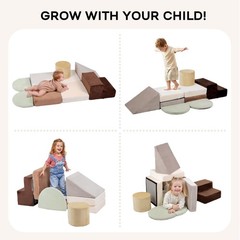 Foam Climbing Blocks 7-Piece Set for Toddlers – Soft Indoor Activity Gym