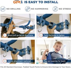 Gym1 6 Piece Doorway Gym Indoor Playground Set