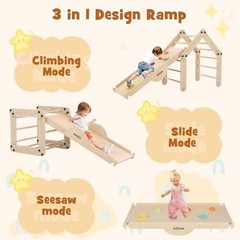Climbing Toys for Toddlers, Upgrade Wooden Montessori Foldable 12 in 1