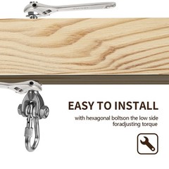 Dakzhou 4 Heavy Duty Stainless Steel 180° Swivel Swing Hooks Hangers 800LBS