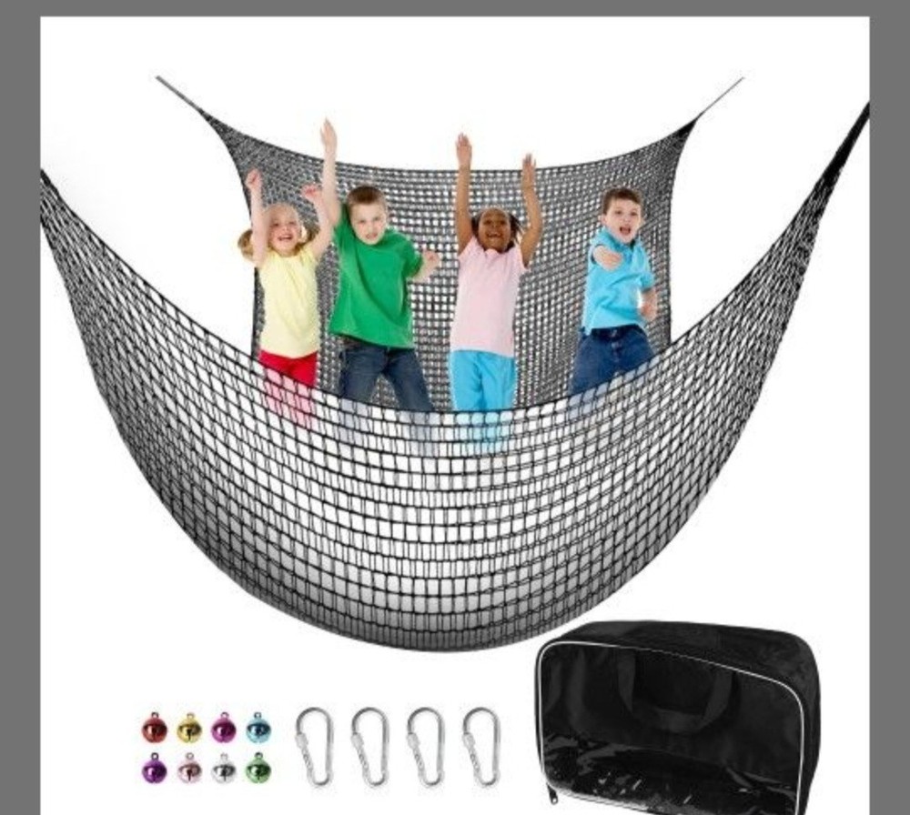 Climbing Cargo Net – 6.5′ x 9.8′, Double Layer Playground Safet. FAST SHIP FREE