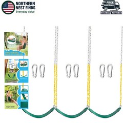 Exceptional 3-Pack Green Swing Seats – 300 lb Capacity & Durable 66