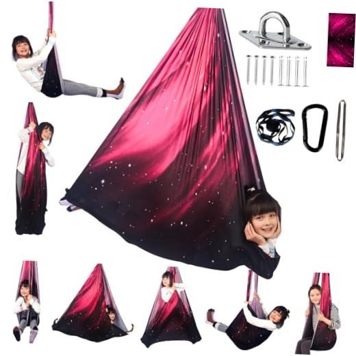 Sensory Swing for Kids Indoor and Outdoor Therapy Cuddle Swing Space Pink