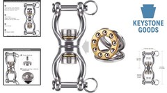 Heavy-Duty Silent Bearing Swing Swivel for Tire & Rope Swings, 770LB Capacity