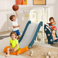 6 in 1 Toddler Slide, Kids Slider for 1-3, Indoor Outdoor Playset Playground wit