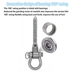 4 Heavy Duty Swing Hangers Permanent Anti Rust Bearing, 180 Swing Hardware, 1…