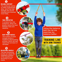 Ninja Warrior Obstacle Course for Kids-Playground Fitness Equipment Ninja Slackl