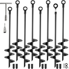 Ground Anchors Heavy Duty Swing Set Anchor Kit 18 Inch 4 Pack Screw in Earth