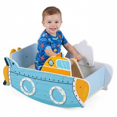 Climbing Toy for Toddlers 1+, Submarine-Themed Wooden Montessori Climbing Set