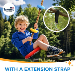 Climbing Rope Tree Swing with Platforms and Swing Seat Outdoor Playground Access