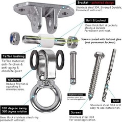 Stainless Steel 304 Heavy Duty Hanger 180°360° Swing 1200 LB Mounting Auger