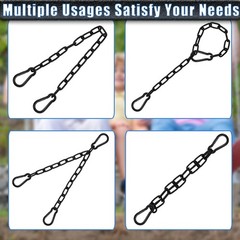 2 Pack Hanging Swing Chain with 4 Carabiners 25in, 660LB Capacity Heavy Duty …