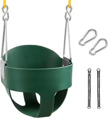 High Back Toddler Bucket Swing Seat with Coated Chains, Heavy Duty Kids Swing…